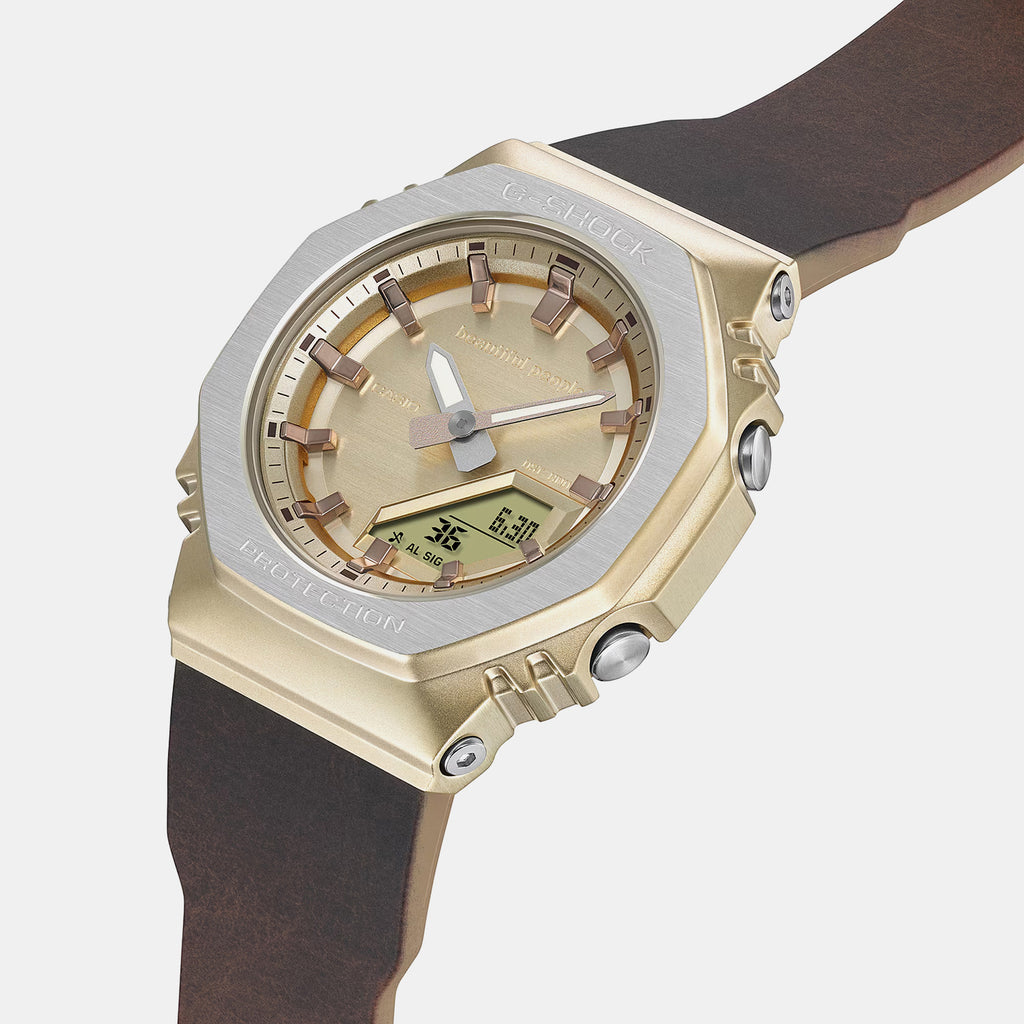 G-Shock x Beautiful People Limited Edition Women Quartz Gold Dial Analog-Digital Watch G1783