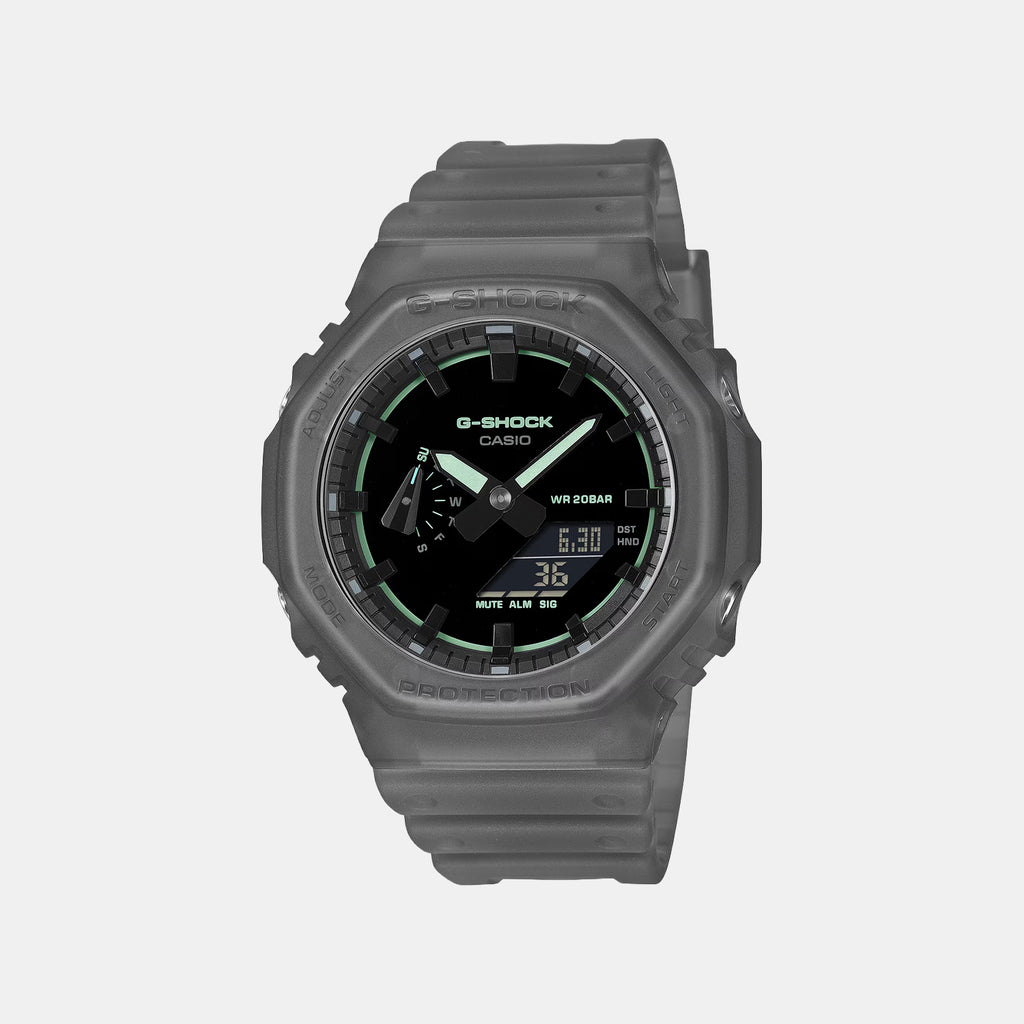 Men Quartz Black Dial Analog-Digital Resin Watch G1784