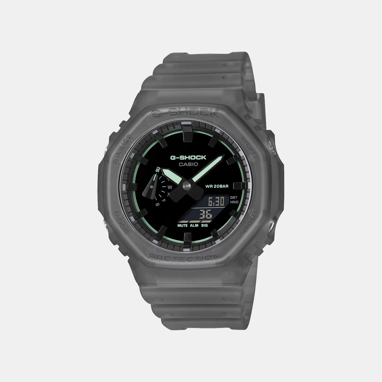 Men Quartz Black Dial Analog-Digital Resin Watch G1784