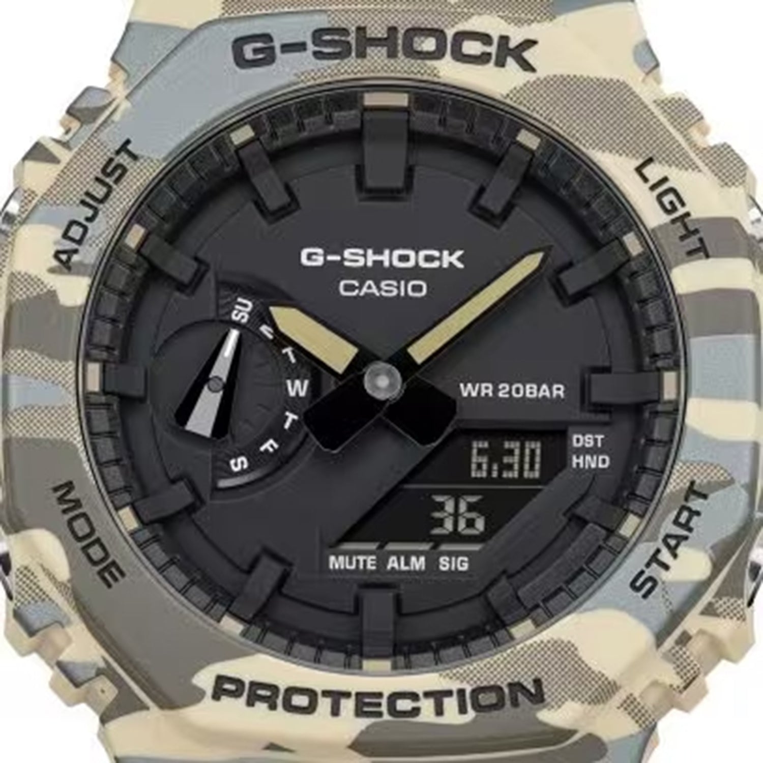 Men Quartz Black Dial Analog-Digital Resin Watch G1793