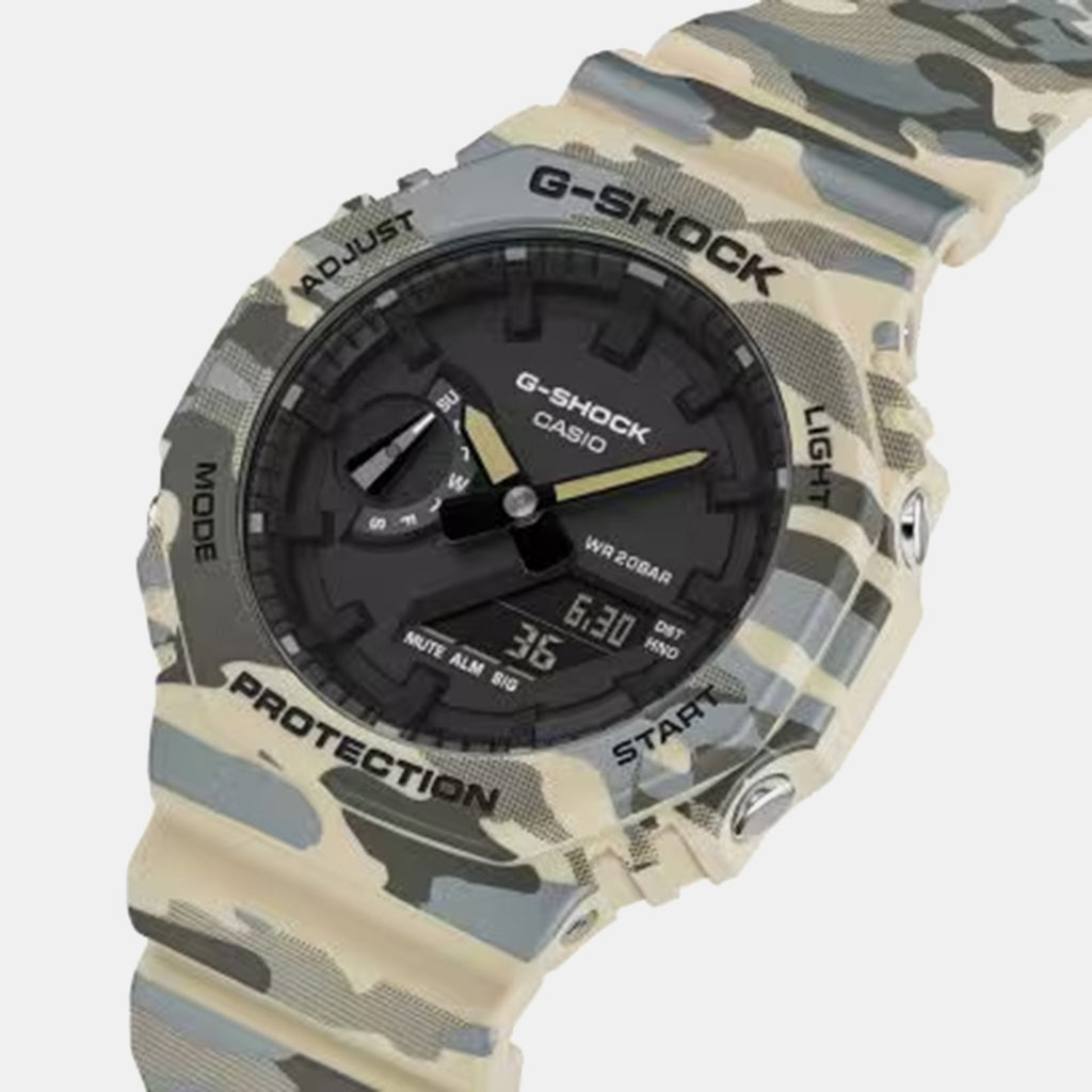 Men Quartz Black Dial Analog-Digital Resin Watch G1793