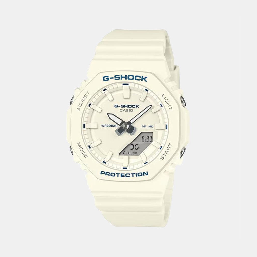 Women Quartz White Dial Analog-Digital Resin Watch G1798