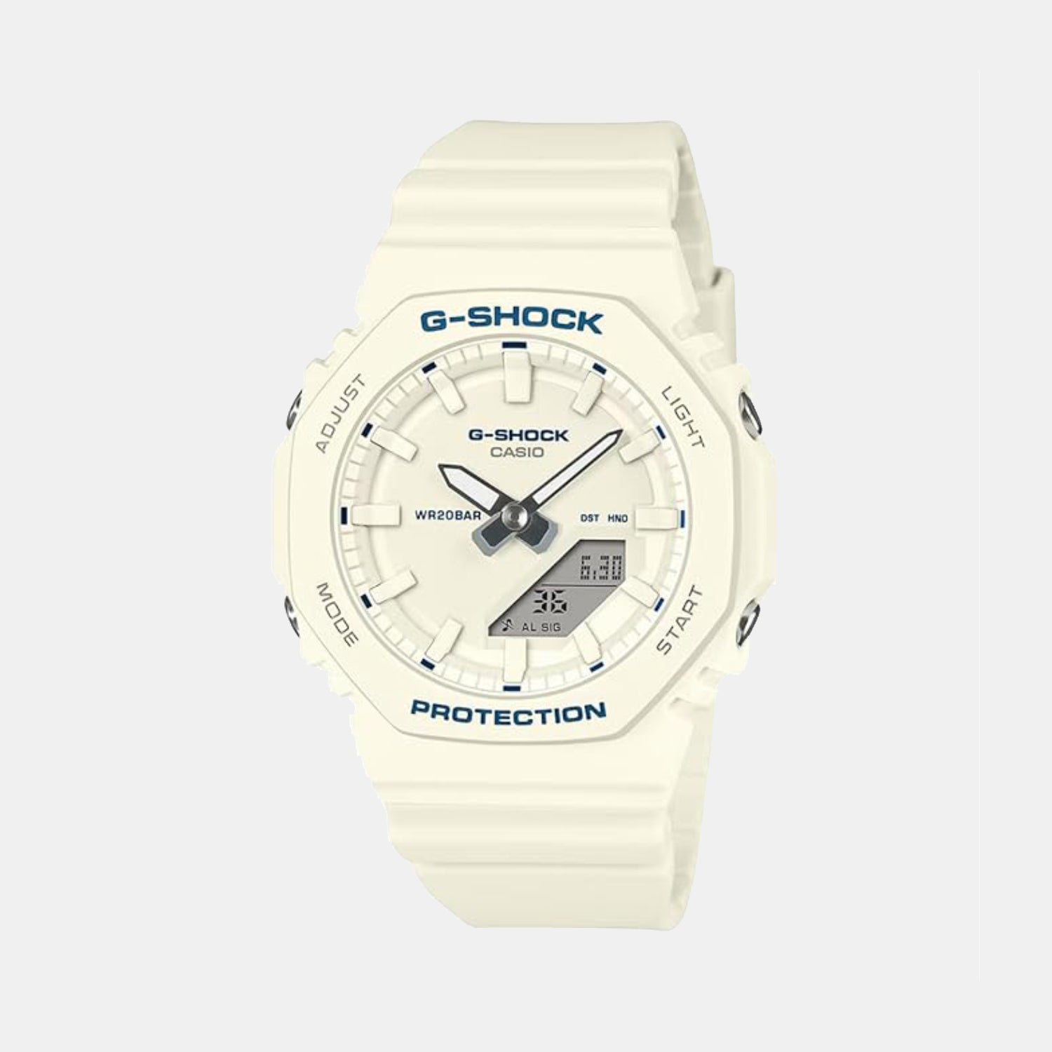 Women Quartz White Dial Analog-Digital Resin Watch G1798