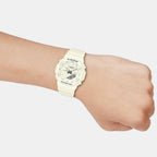 Women Quartz White Dial Analog-Digital Resin Watch G1798