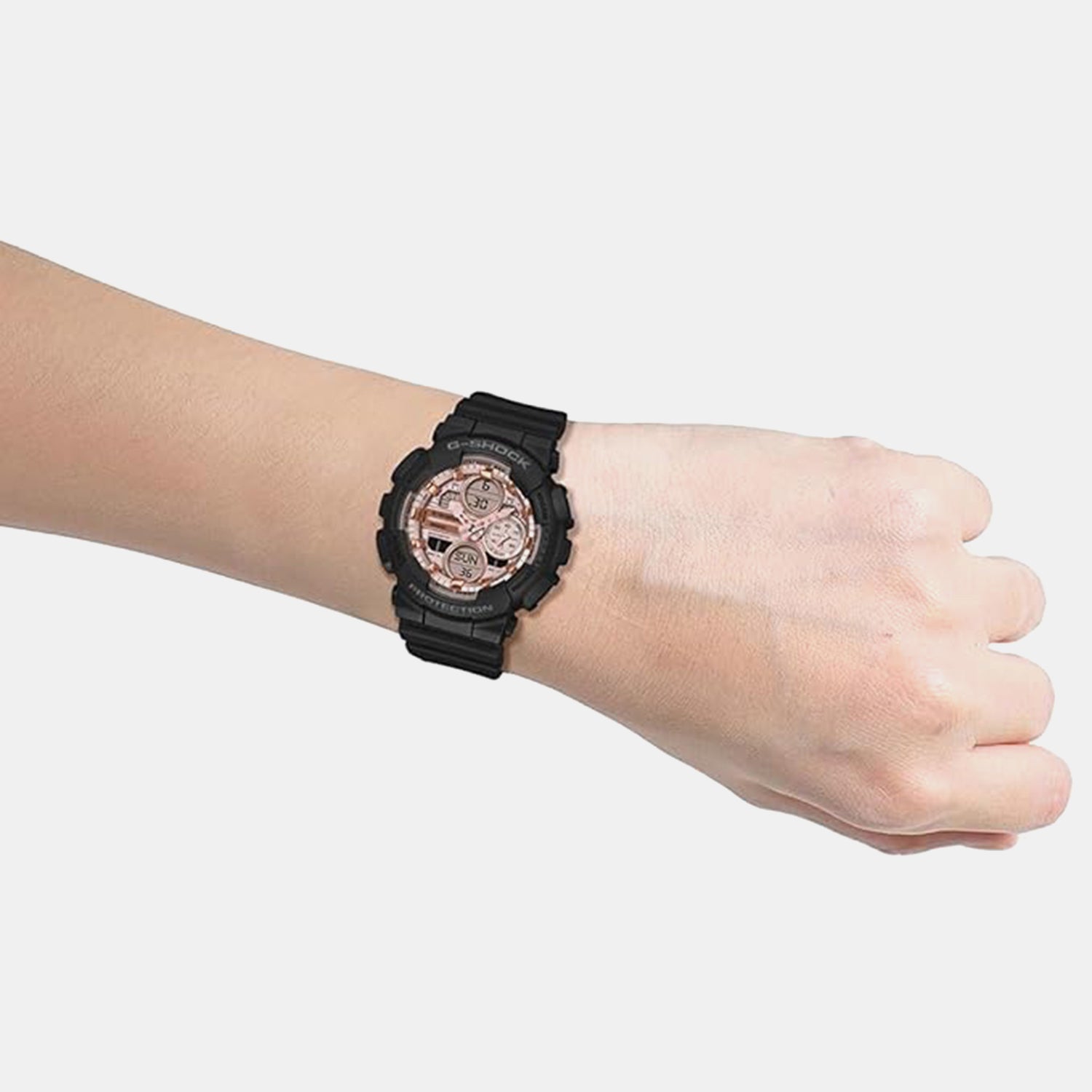 G-shock Men Quartz Rose Gold Dial Analog Resin Watch G1800