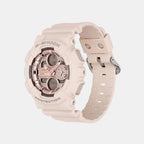 G-shock Women Quartz Rose Gold Dial Analog Resin Watch G1801