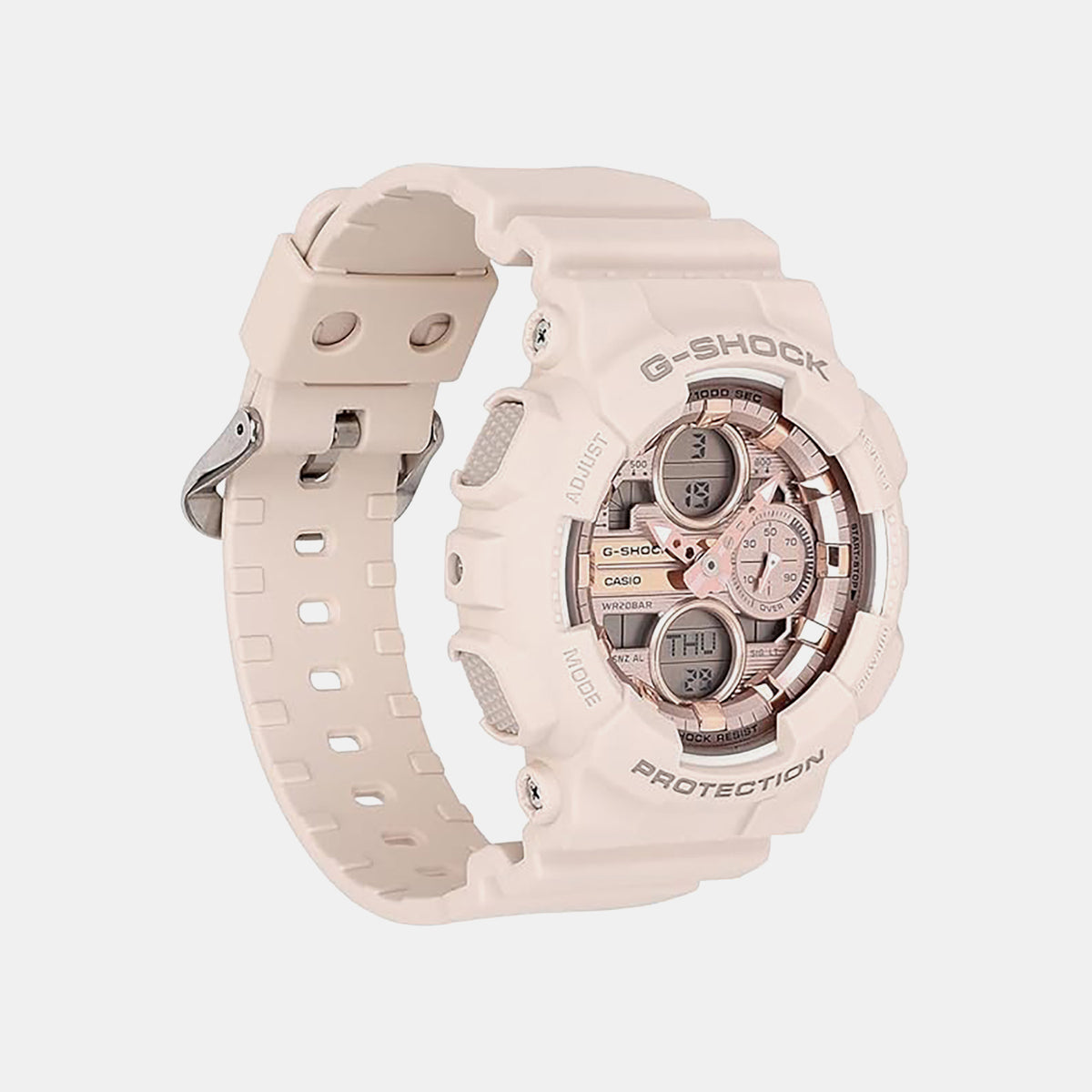 G-Shock Women Quartz Rose Gold Dial Analog-Digital Resin Watch G1801