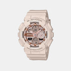 G-shock Women Quartz Rose Gold Dial Analog Resin Watch G1801