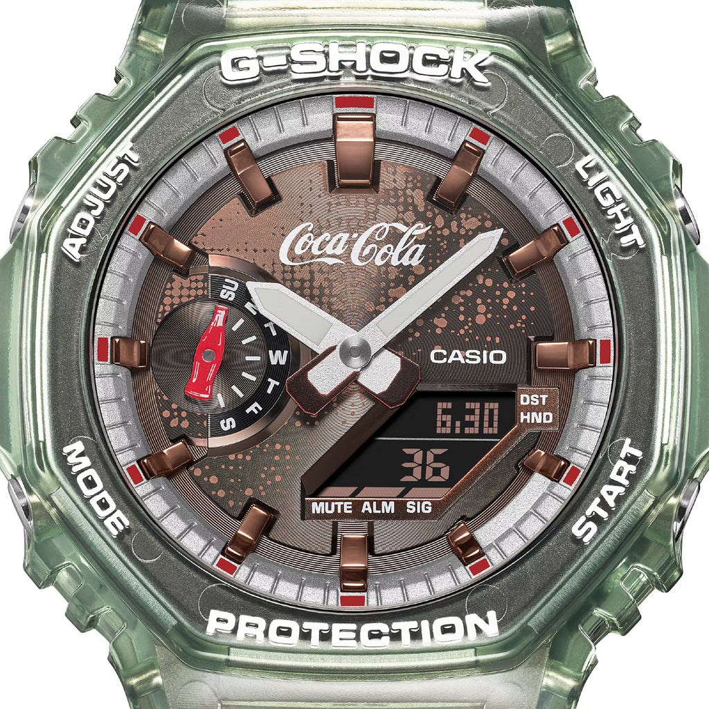 G-Shock Coca Cola Men Quartz Multicolour Dial Analog-Digital Resin Watch GA-2100CC-3A G1804