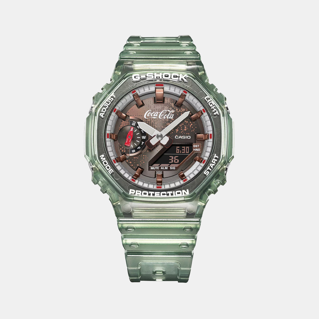 G-Shock Coca Cola Men Quartz Multicolour Dial Analog-Digital Resin Watch GA-2100CC-3A G1804
