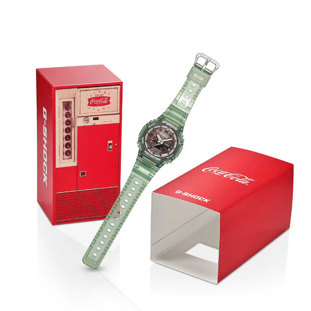 G-Shock Coca Cola Men Quartz Multicolour Dial Analog-Digital Resin Watch GA-2100CC-3A G1804