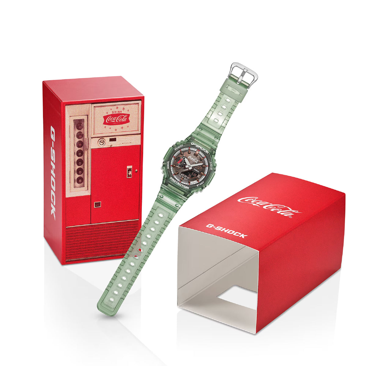 G-Shock Coca Cola Men Quartz Multicolour Dial Analog-Digital Resin Watch GA-2100CC-3A G1804