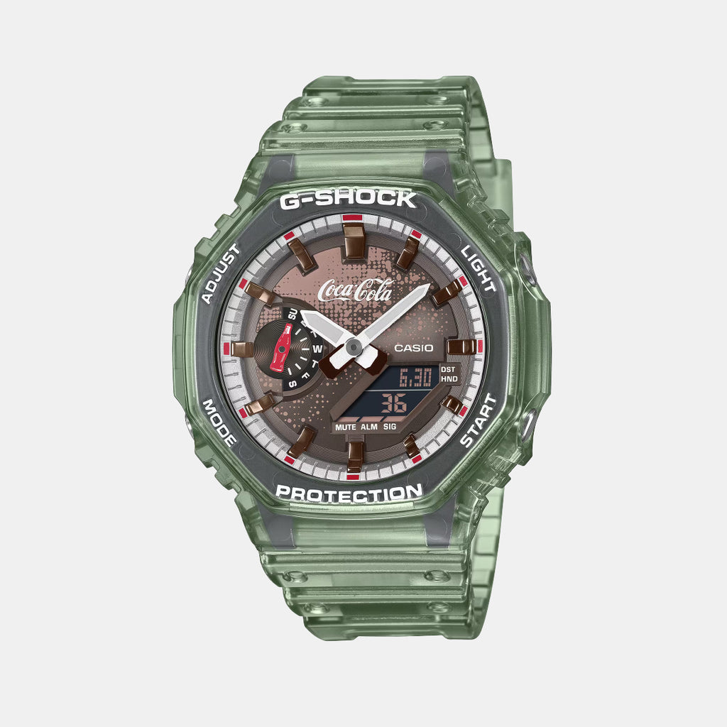 G-Shock Coca Cola Men Quartz Multicolour Dial Analog-Digital Resin Watch GA-2100CC-3A G1804