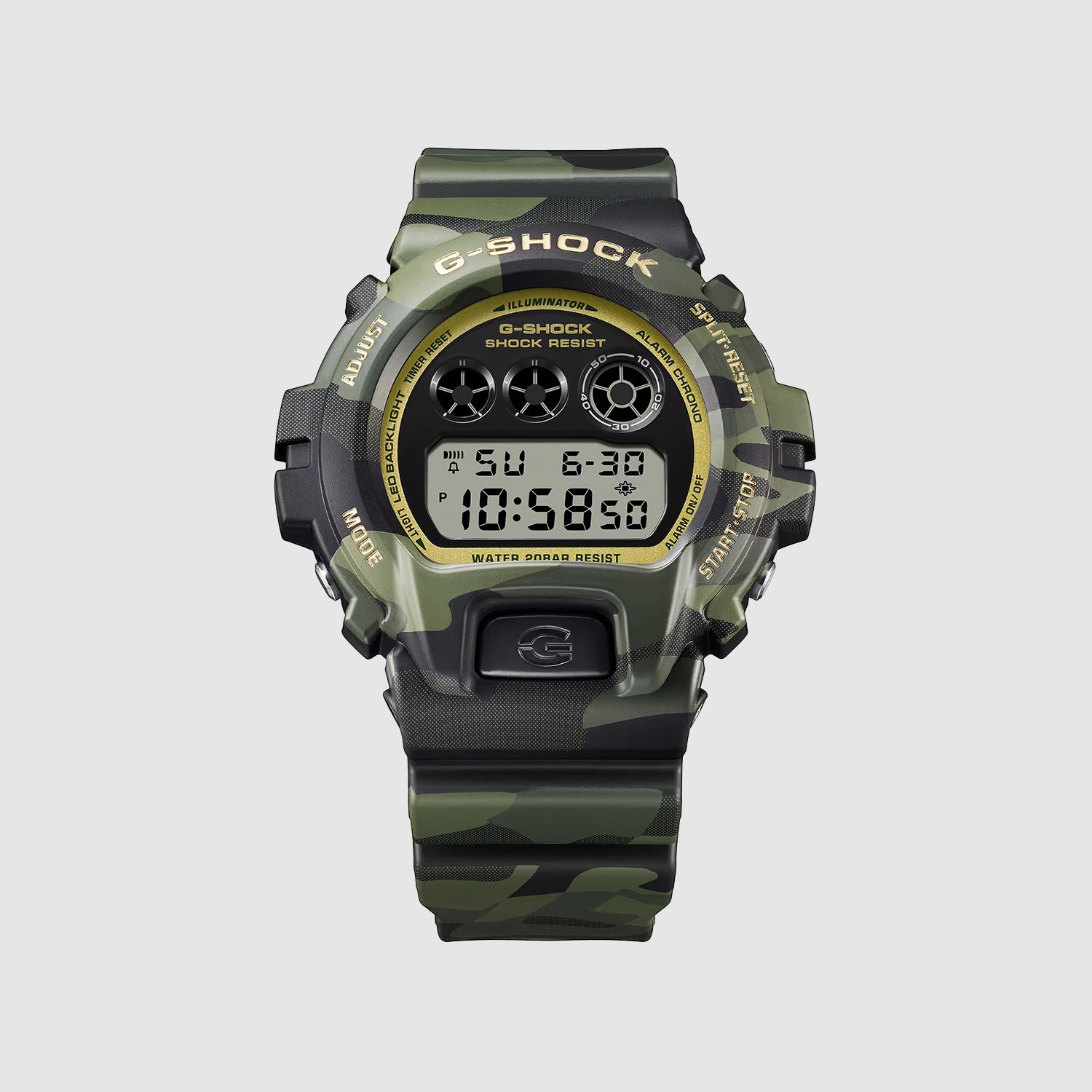 G-shock Dw-6900 Series Men Quartz Green Dial Digital Resin Watch G1805