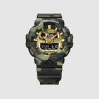 G-shock Ga-700 Series Men Quartz Green Dial Analog Resin Watch G1806