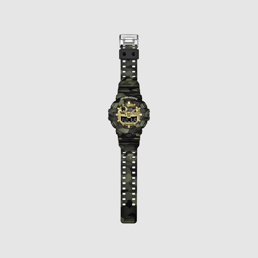 G-shock Ga-700 Series Men Quartz Green Dial Analog Resin Watch G1806