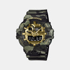 G-shock Ga-700 Series Men Quartz Green Dial Analog Resin Watch G1806