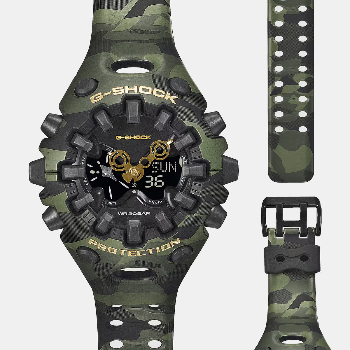 G-Shock Men Quartz Green Dial Analog-Digital Resin Watch G1807