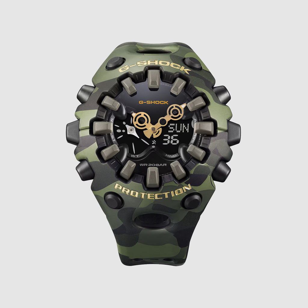 G-shock Ga-v01 Series Men Quartz Green Dial Analog-digital Resin Watch G1807