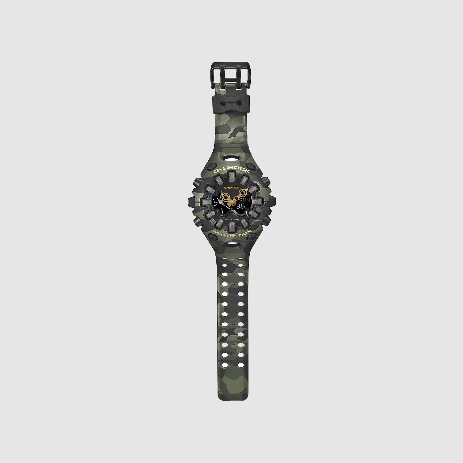 G-shock Ga-v01 Series Men Quartz Green Dial Analog-digital Resin Watch G1807