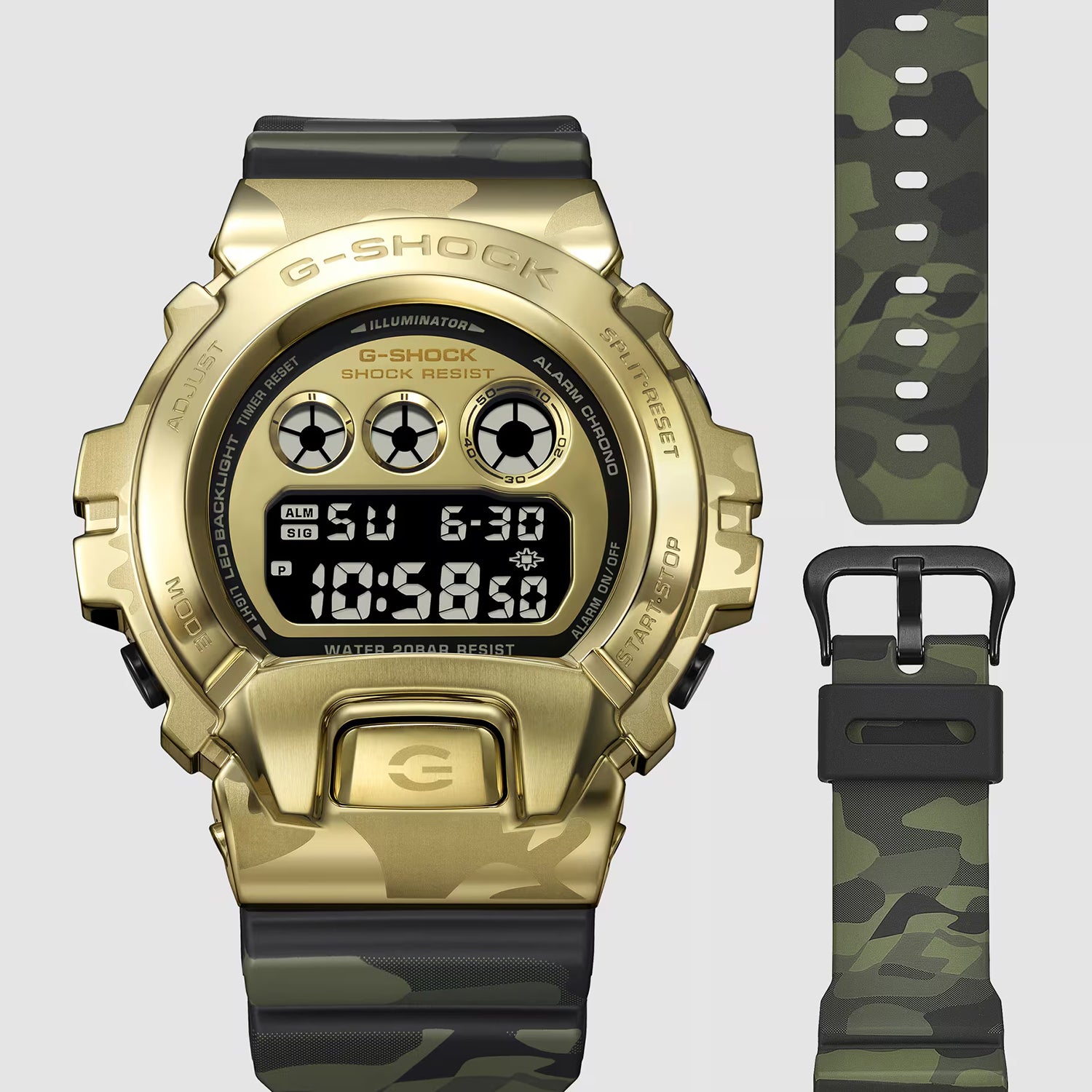 G-shock Gm-6900 Series Men Quartz Green Dial Digital Resin Watch G1808