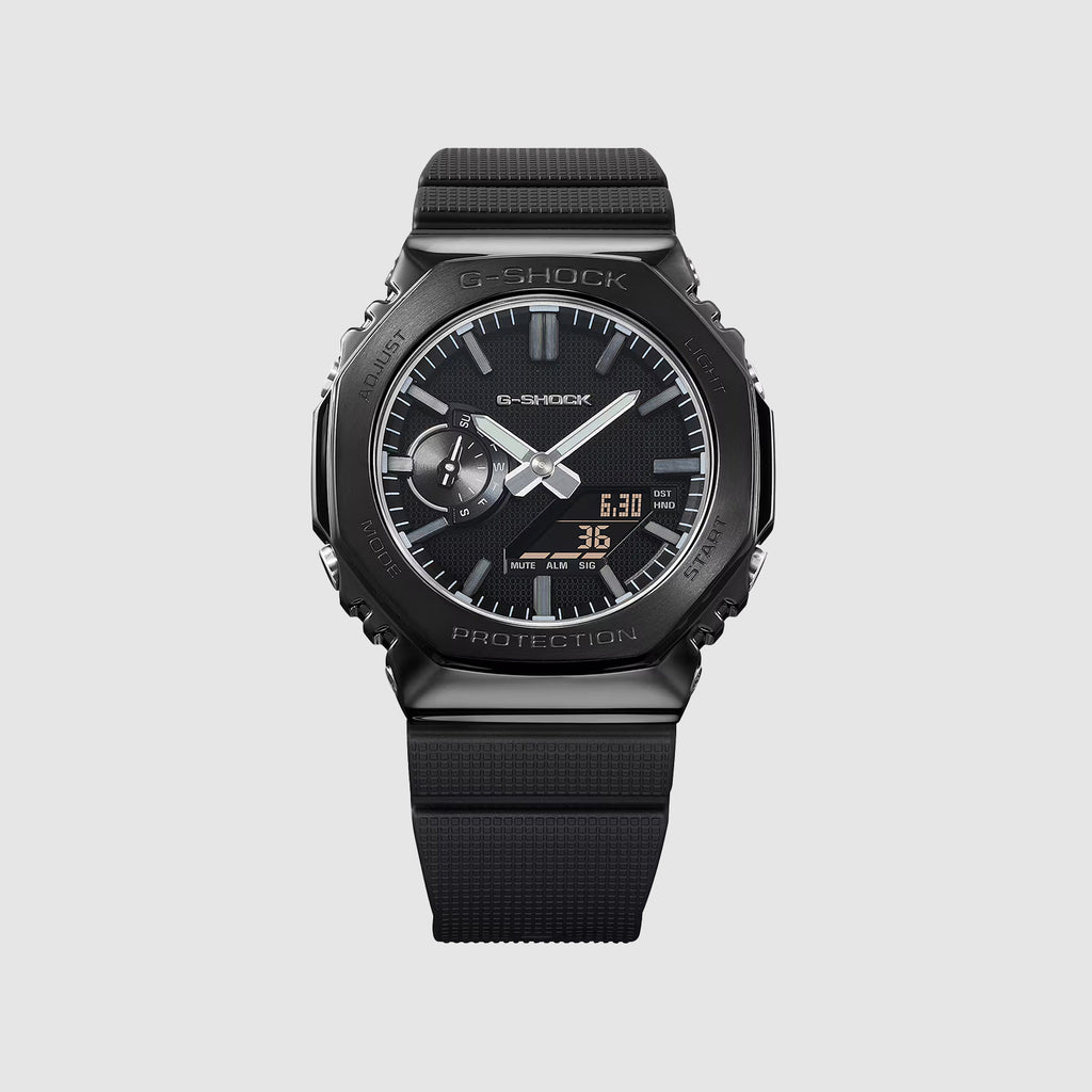 G-shock Gm-2100 Series Men Quartz Black Dial Analog-digital Leather Watch G1813