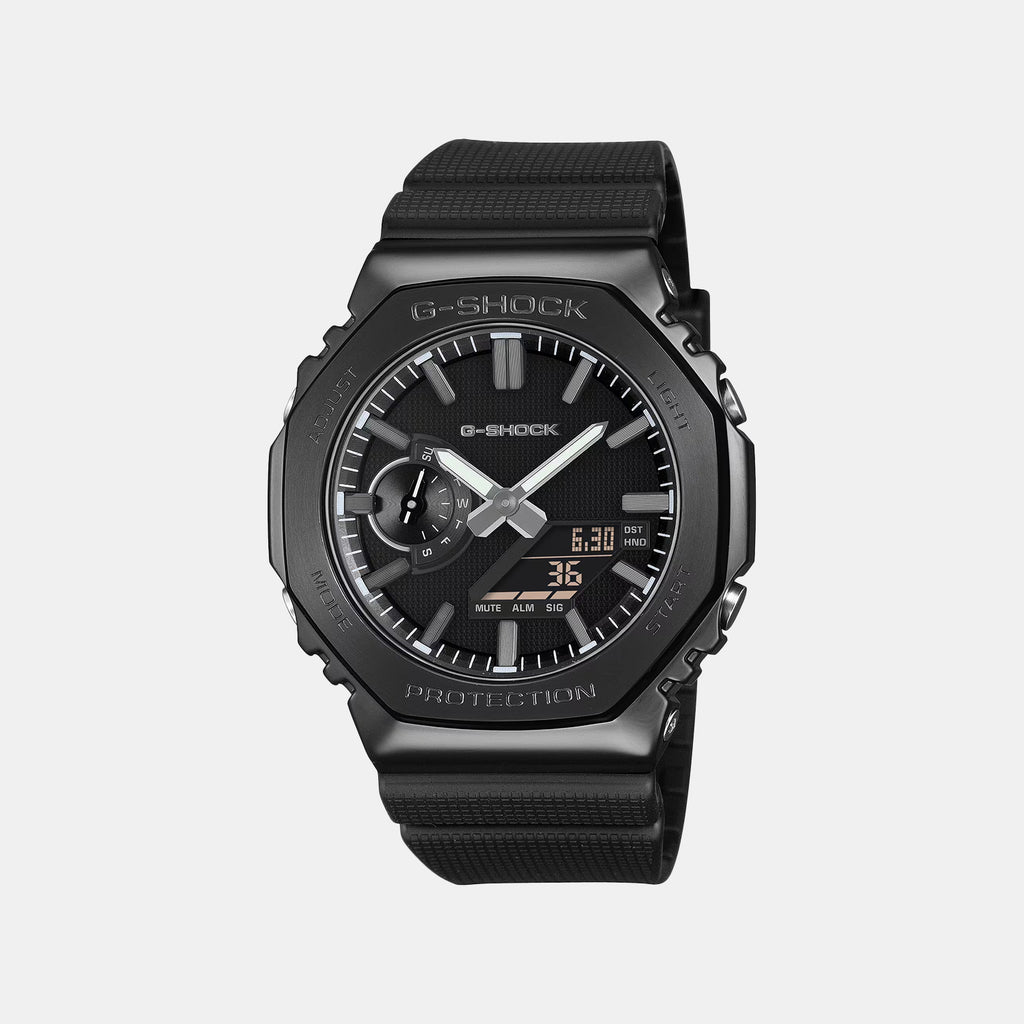 G-shock Gm-2100 Series Men Quartz Black Dial Analog-digital Leather Watch G1813