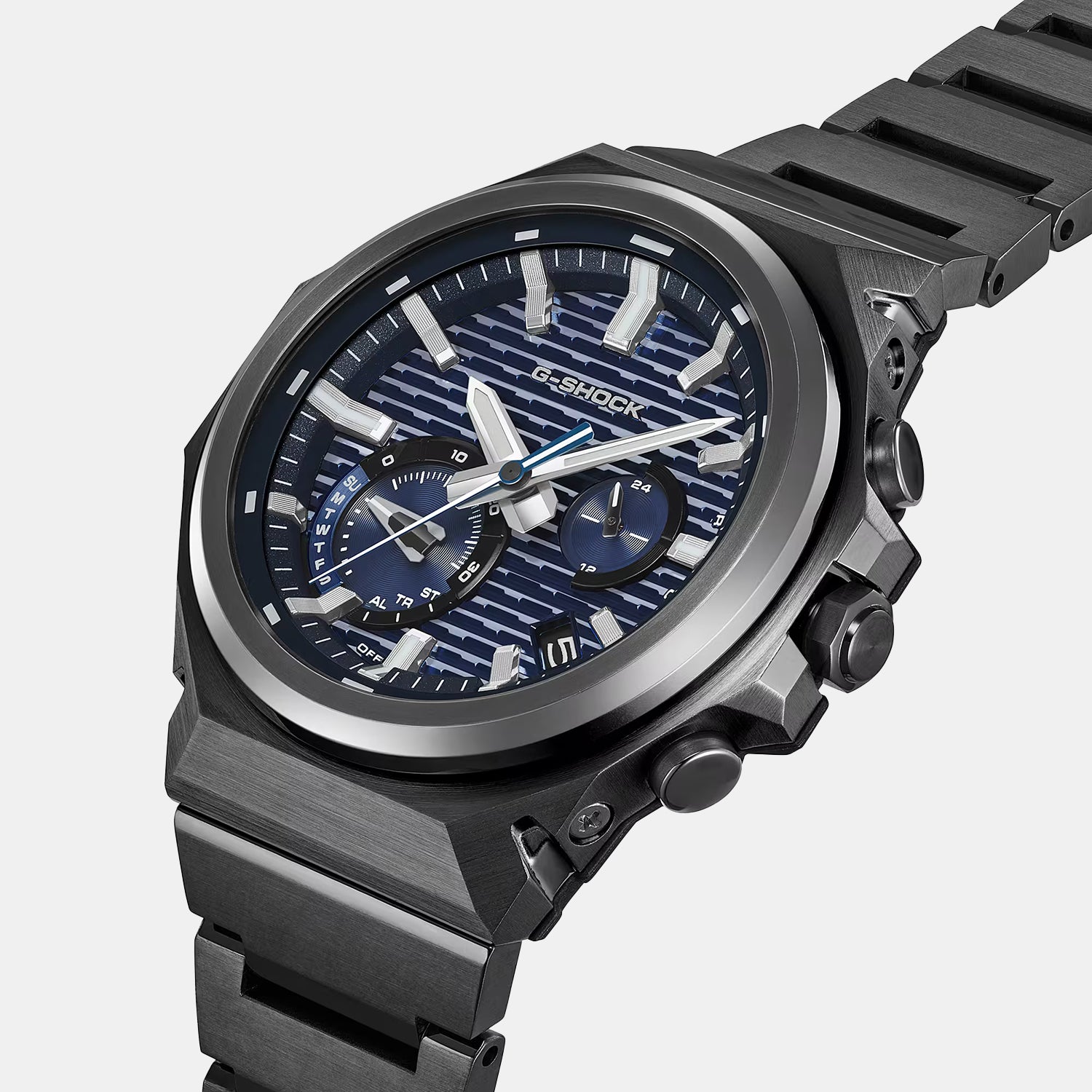G-shock G-steel Men Quartz Blue Dial Analog Stainless Steel Watch G1820