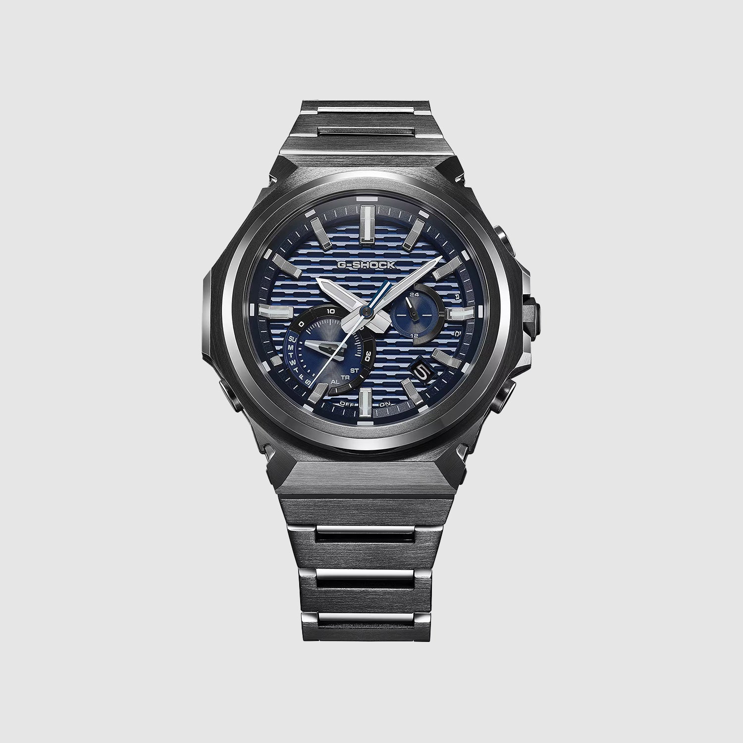 G-shock G-steel Men Quartz Blue Dial Analog Stainless Steel Watch G1820