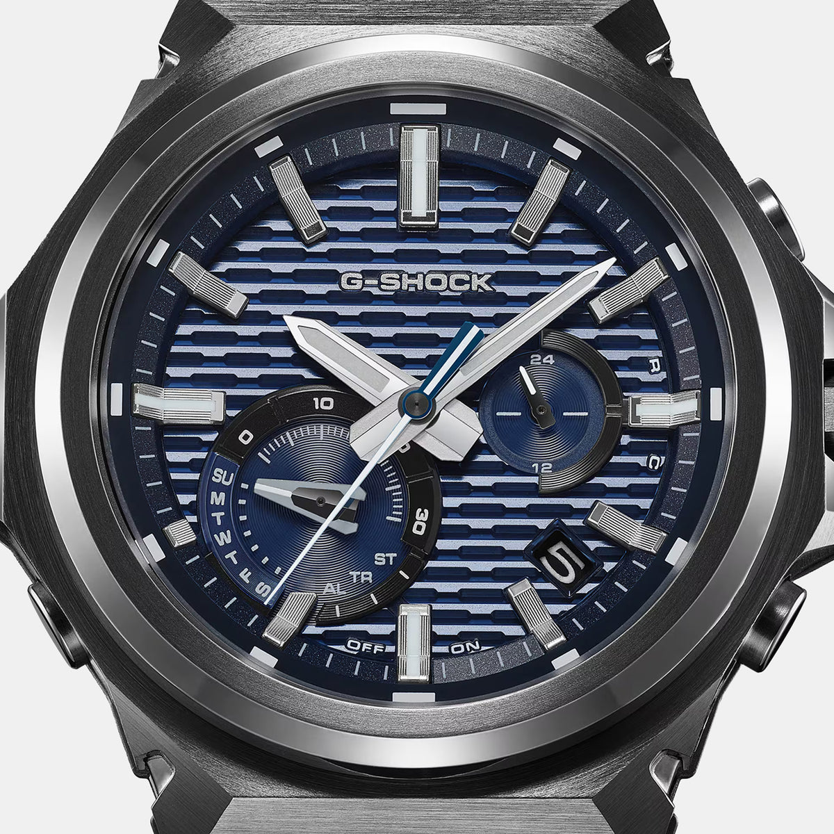 G-Shock Men Quartz Blue Dial Analog Stainless Steel Watch G1820