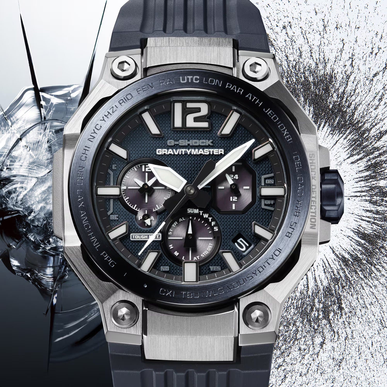 G-shock Gravitymaster Men Solar Black Dial Multi-Function Resin Watch G1825