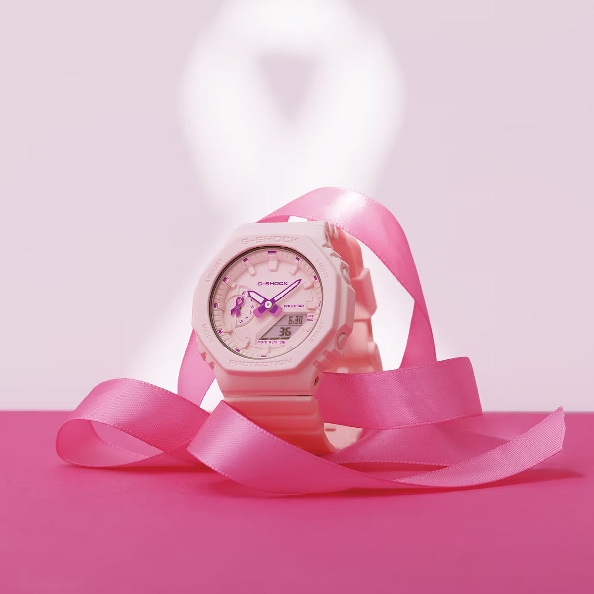 G-shock Women Quartz Pink Dial Analog-digital Resin Watch G1839