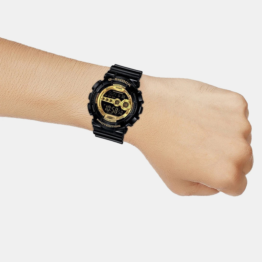 G-Shock Men Quartz Gold Dial Digital Resin Watch G340