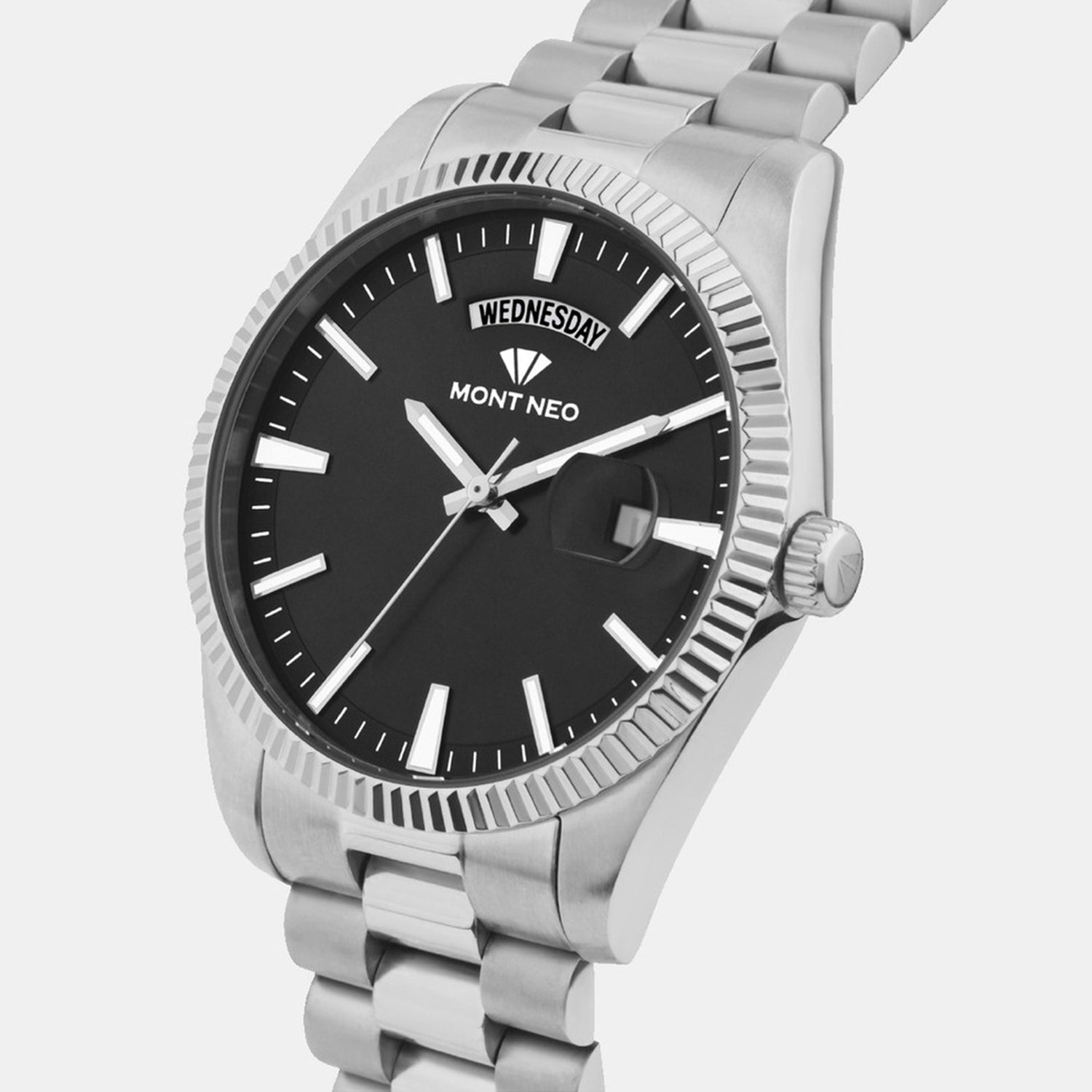 Men Quartz Black Dial Analog Stainless Steel Watch G3505D-M1104