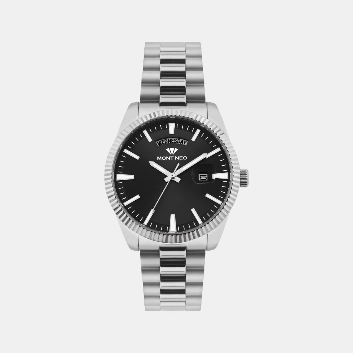 Men Quartz Black Dial Analog Stainless Steel Watch G3505D-M1104