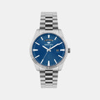 Men Quartz Blue Dial Analog Stainless Steel Watch G3505D-M1105