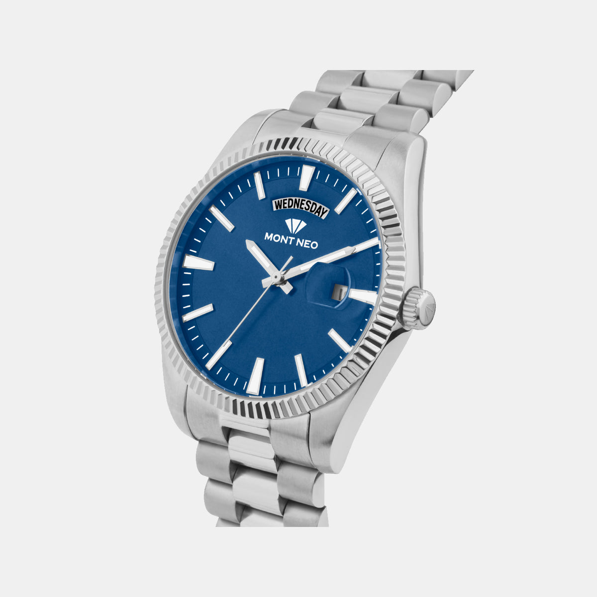 Men Quartz Blue Dial Analog Stainless Steel Watch G3505D-M1105