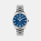 Men Quartz Blue Dial Analog Stainless Steel Watch G3505D-M1105