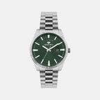 Men Quartz Green Dial Analog Stainless Steel Watch G3505D-M1114