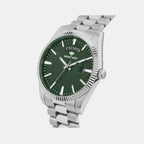 Men Quartz Green Dial Analog Stainless Steel Watch G3505D-M1114