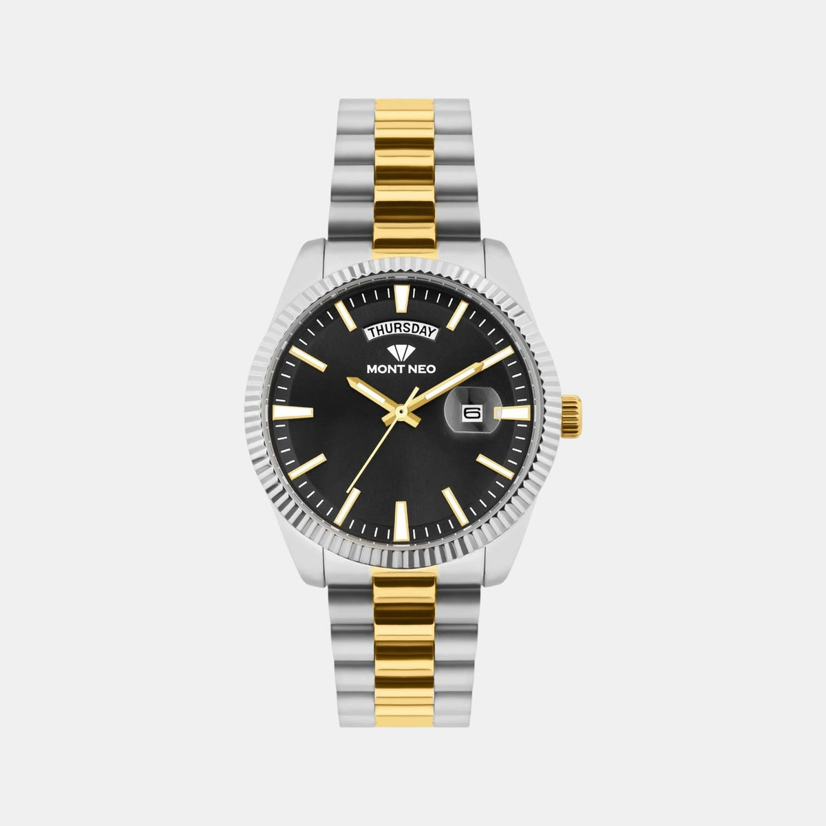 Men Quartz Black Dial Analog Stainless Steel Watch G3505D-M1204