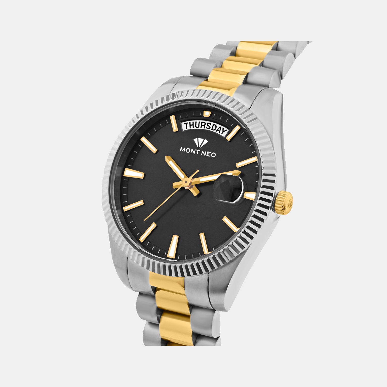 Men Quartz Black Dial Analog Stainless Steel Watch G3505D-M1204