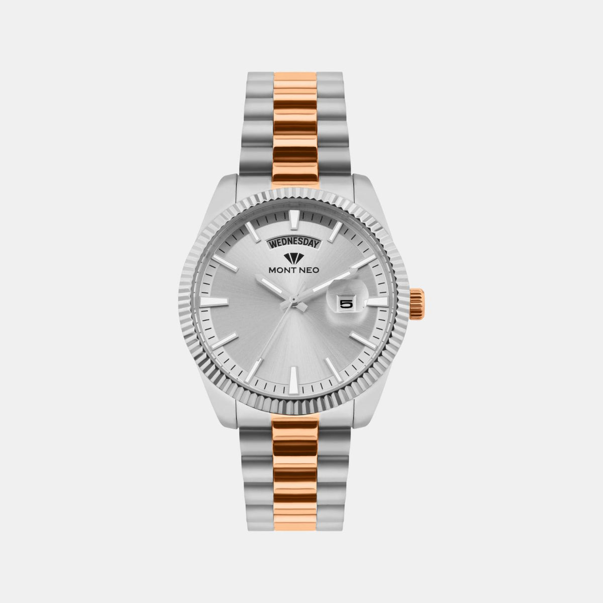 Men Quartz Silver Dial Analog Stainless Steel Watch G3505D-M1303