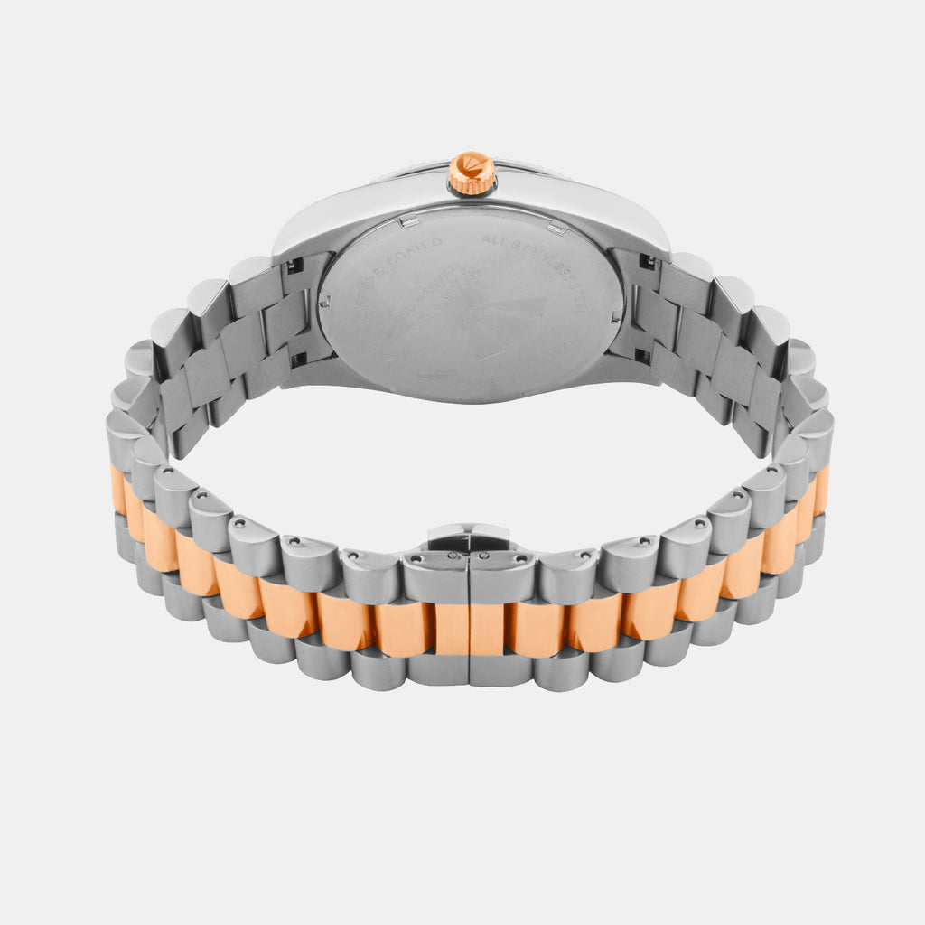 Men Quartz Silver Dial Analog Stainless Steel Watch G3505D-M1303