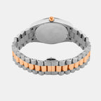 Men Quartz Silver Dial Analog Stainless Steel Watch G3505D-M1303