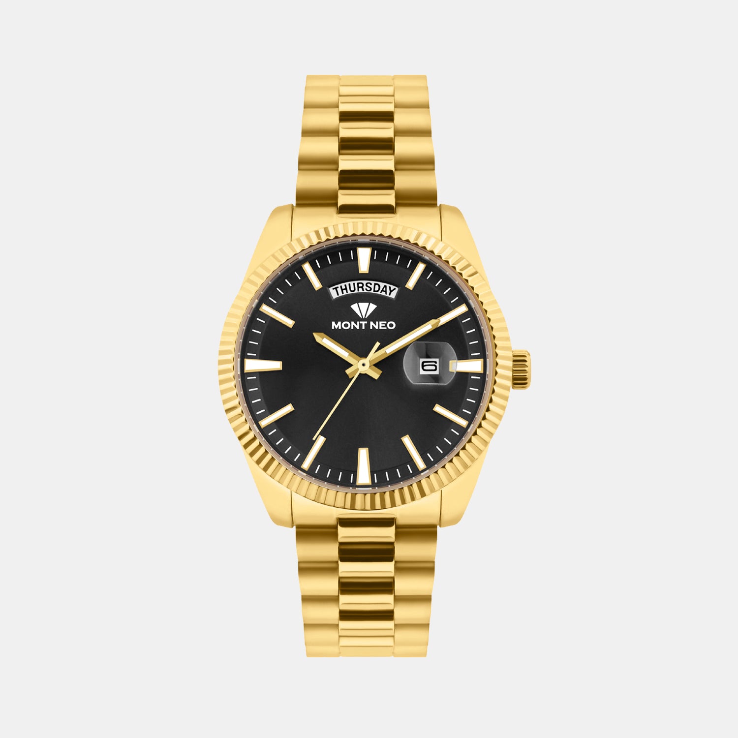 Men Quartz Black Dial Analog Stainless Steel Watch G3505D-M2204