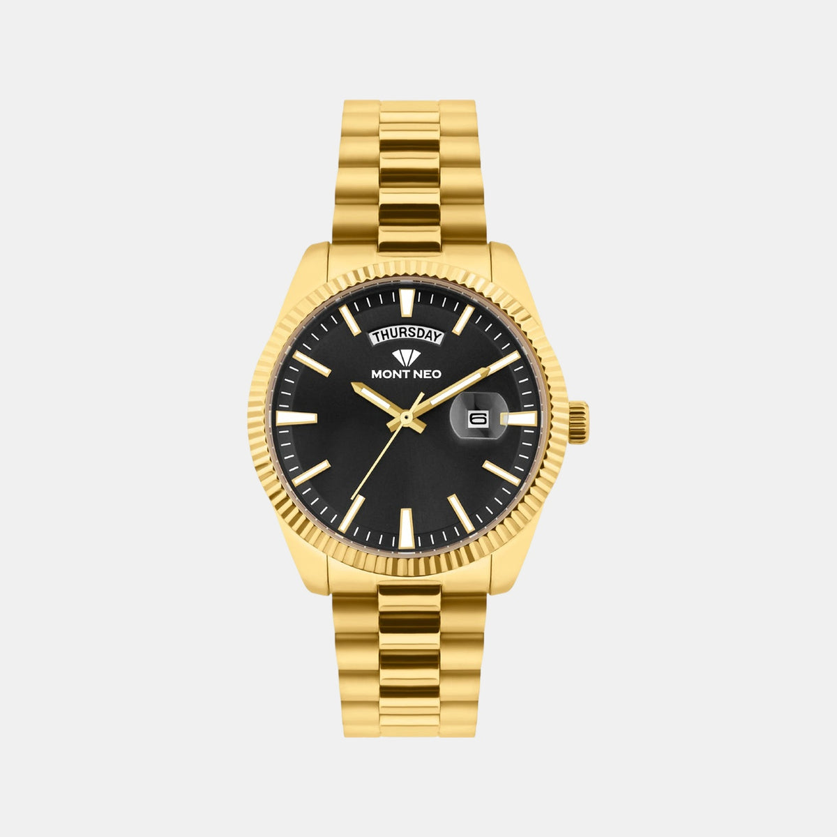 Men Quartz Black Dial Analog Stainless Steel Watch G3505D-M2204