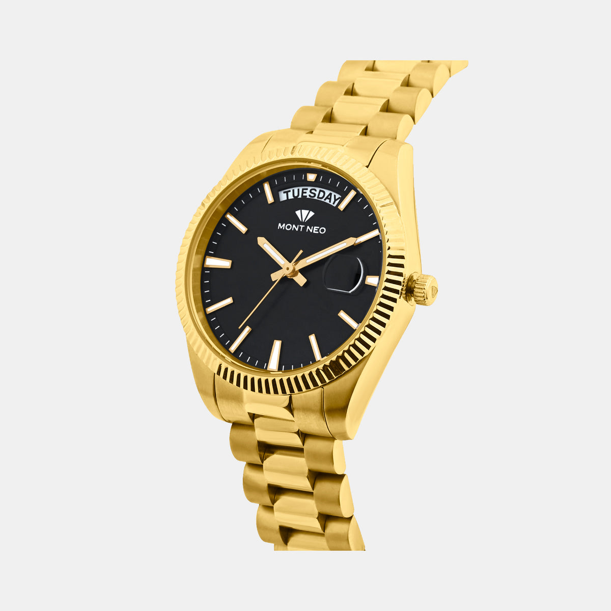 Men Quartz Black Dial Analog Stainless Steel Watch G3505D-M2204