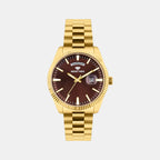 Men Quartz Red Dial Analog Stainless Steel Watch G3505D-M2212