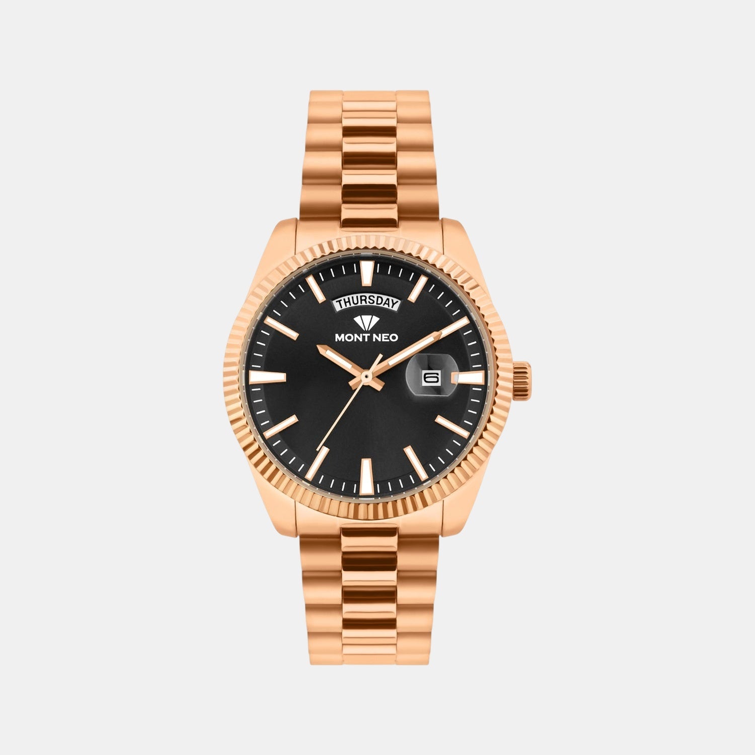 Men Quartz Black Dial Analog Stainless Steel Watch G3505D-M3304